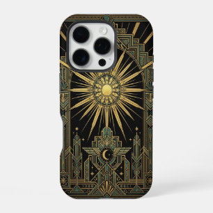 Sun & Moon Deco Wings Goud iPhone 16 Pro Hoesje