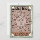  Sun Moon Duality Lovers Tarot Bridal Invit Kaart (Voorkant)