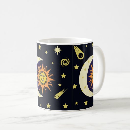 Sun Moon en Celestial Bodies Coffee Mok (Voorkant rechts)