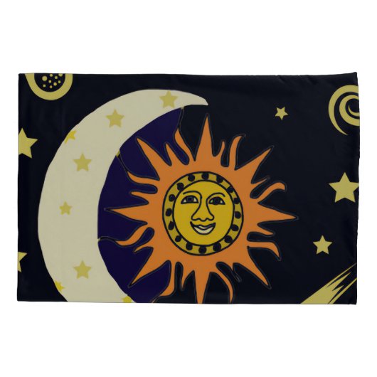 Sun Moon en Celestial Bodies Kussensloop (Achterkant-Links)