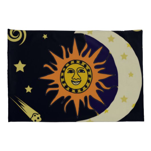 Sun Moon en Celestial Bodies Kussensloop (Achterkant-Rechts)