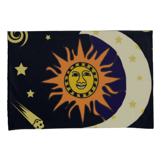 Sun Moon en Celestial Bodies Kussensloop (Voorkant-Rechts)