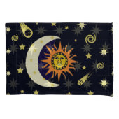 Sun Moon en Celestial Bodies Pillow Hoesje Kussensloop (Voorkant-Links)