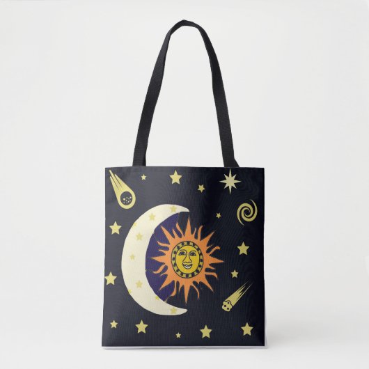 Sun Moon en Stars Tote Bag (Voorkant)