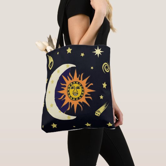 Sun Moon en Stars Tote Bag (Dichtbij)