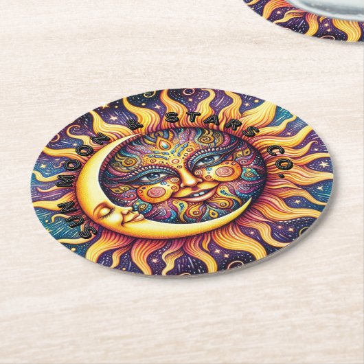 Sun Moon en sterren onderzetters (Gebogen)