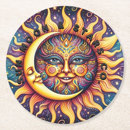 Sun Moon en sterren onderzetters (Voorkant)