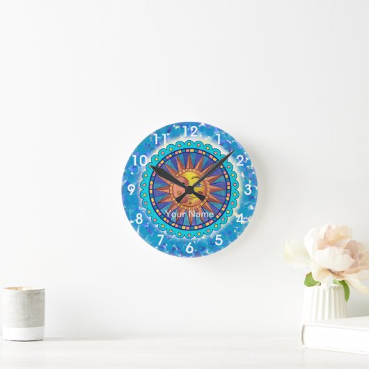 Sun Moon Face Clock Ronde Klok (Huis)
