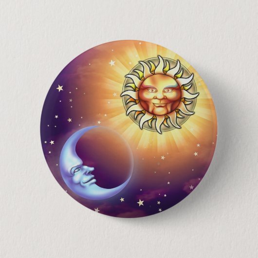 Sun & Moon Faces Button (Voorkant)