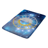 SUN & MOON Gold Silver + uw achtergrond Badmat (Gekanteld)