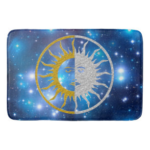 SUN & MOON Gold Silver + uw achtergrond Badmat