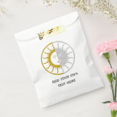 SUN & MOON Gold Silver + uw achtergrond Bedankzakje (Gezegeld)