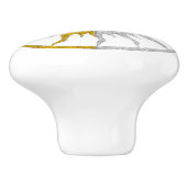 SUN & MOON Gold Silver + uw achtergrond Keramische Knop (Zijkant)