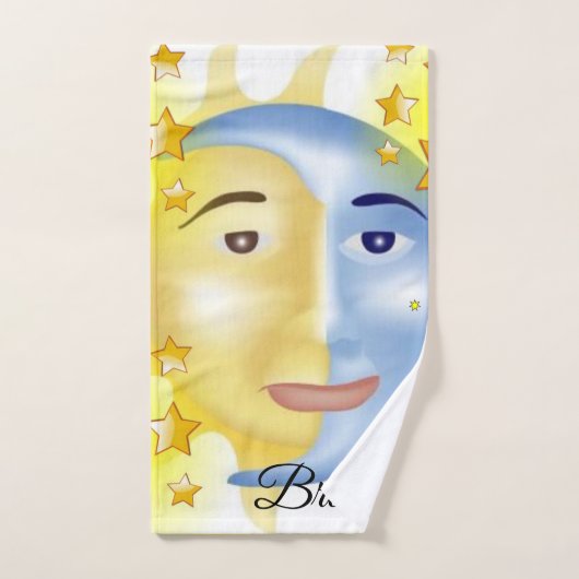 Sun Moon Hands Bathroom Towel sets Bad Handdoek (Handdoek)