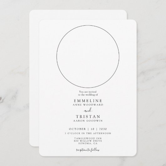 Sun Moon Hemelse Huwelijk Kaart (Voorkant / Achterkant)