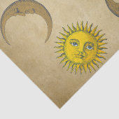 Sun Moon kunst hand geschilderde illustratie Tissuepapier (Detail)