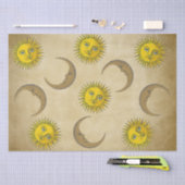Sun Moon kunst hand geschilderde illustratie Tissuepapier (Craft)