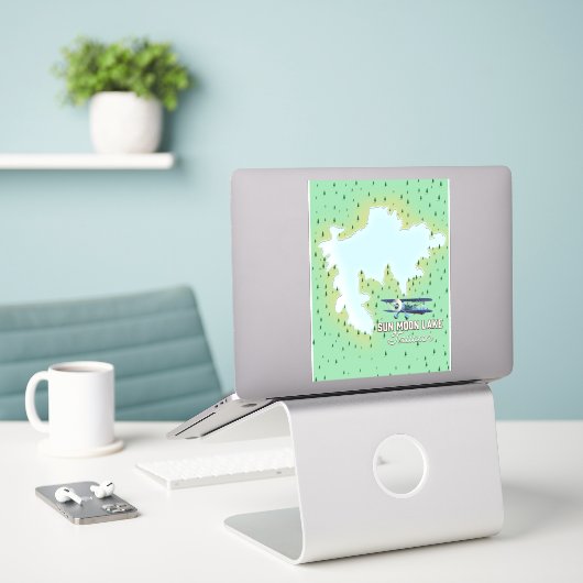 Sun Moon Lake Taiwan Sticker (Laptop op bureau)