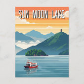 Sun Moon Lake Taiwan zonsopgang Briefkaart (Voorkant)