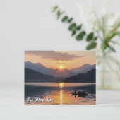 Sun Moon Lake Taiwan zonsopgang Briefkaart (Staand voorkant)