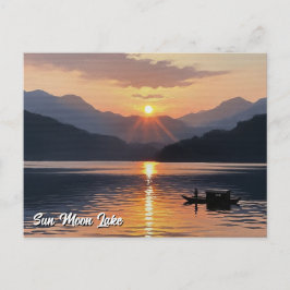 Sun Moon Lake Taiwan zonsopgang Briefkaart
