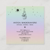 *~* Sun Moon Magic Boho Universe Rainbow Potion Vierkante Visitekaartje (Achterkant)