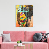 "Sun & Moon Making Love" Afdrukken op Canvas (Insitu (Woonkamer))