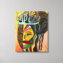 "Sun & Moon Making Love" Afdrukken op Canvas