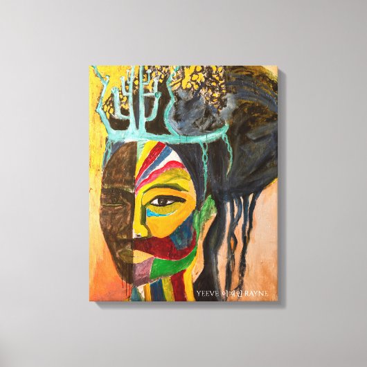 "Sun & Moon Making Love" Afdrukken op Canvas (Voorkant)