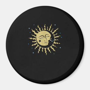 Sun Moon met 90s Witch Whimsigoth esthetiek Magneet