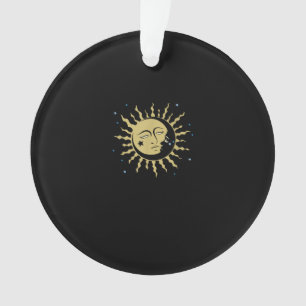 Sun Moon met 90s Witch Whimsigoth esthetiek Ornament