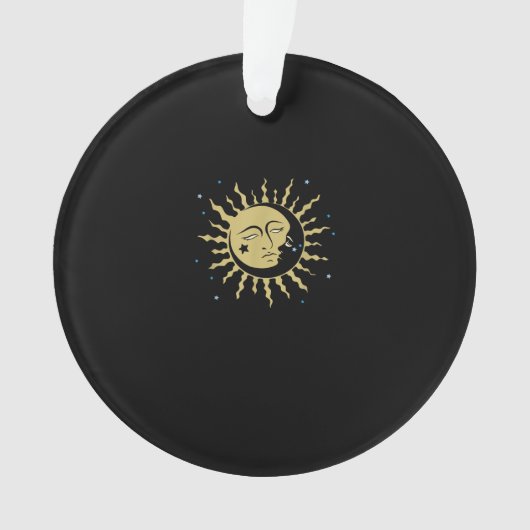 Sun Moon met 90s Witch Whimsigoth esthetiek Ornament (voorkant)