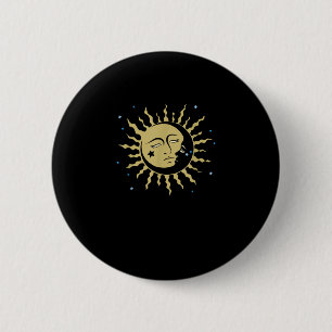 Sun Moon met 90s Witch Whimsigoth esthetiek Ronde Button 5,7 Cm