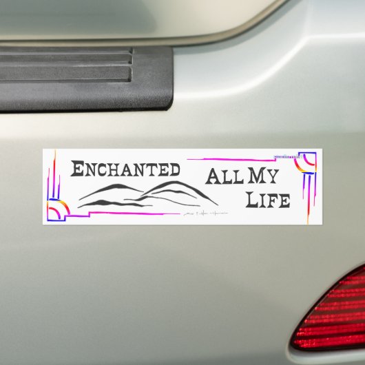 SUN & MOON MTN BUMPER STICKER studio miiri (Op auto)