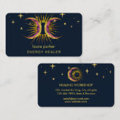 Sun Moon Mystic Crescent Reiki Healer Visitekaartje (Voorkant / Achterkant)