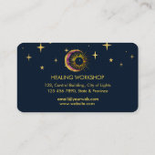 Sun Moon Mystic Crescent Reiki Healer Visitekaartje (Achterkant)