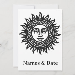 Sun & Moon Mythic Invitation – Pagan, Celestial. Kaart