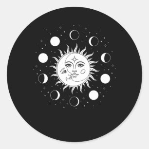 Sun Moon Occult Ronde Sticker