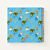 Sun Moon Palm Tattoo Turquoise Sketchbook Journal Notitieboek (Achterkant)