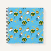 Sun Moon Palm Tattoo Turquoise Sketchbook Journal Notitieboek (Voorkant)