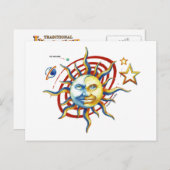 SUN-MOON POST-KAART BRIEFKAART (Voorkant / Achterkant)