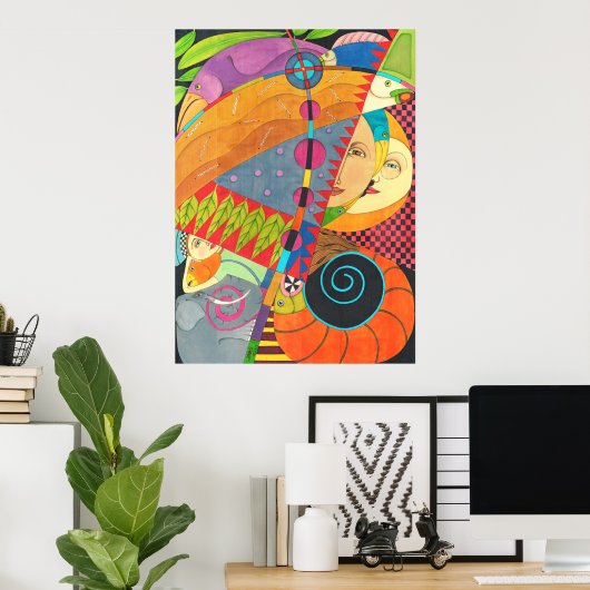 Sun & Moon Poster (Thuiskantoor)
