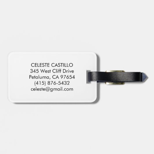 Sun Moon & Roses Magical Boho Earthy Personalized Bagagelabel (Achterkant horizontaal)