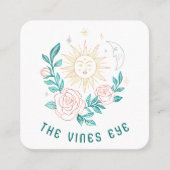 Sun Moon & Rozen Magical Boho CUSTOM Social Media Vierkante Visitekaartje (Voorkant)