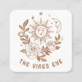 Sun Moon & Rozen Magical Boho CUSTOM Social Media Vierkante Visitekaartje (Voorkant)