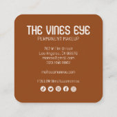 Sun Moon & Rozen Magical Boho CUSTOM Social Media Vierkante Visitekaartje (Achterkant)