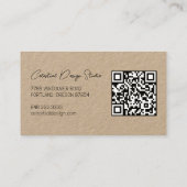 Sun Moon & Rozen Magical Boho KRAFT CUSTOM QR Visitekaartje (Achterkant)