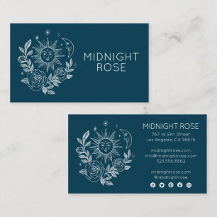 Sun Moon & Rozen Magische Boho Kleurrijke CUSTOM Visitekaartje