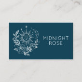 Sun Moon & Rozen Magische Boho Kleurrijke CUSTOM Visitekaartje (Voorkant)