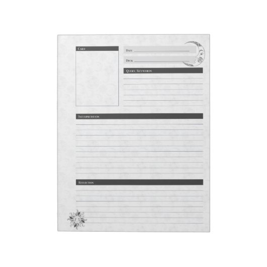 Sun Moon Single Kaart Tarot Reading Journal Notitieblok (Linkerzijde)